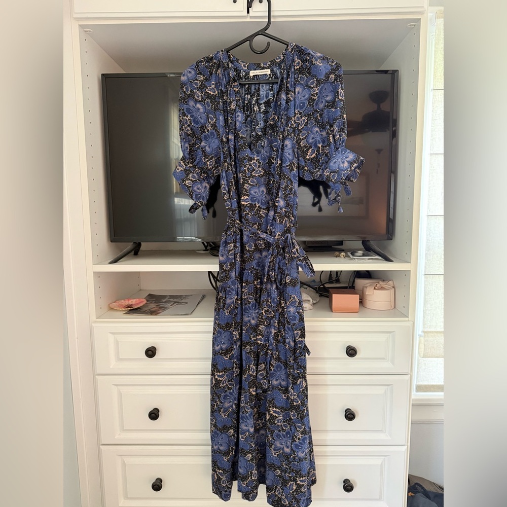 Ulla Johnson Selena Floral Midi Coverup Dress, size S